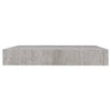 Betoninharmaa kelluvat seinähyllyt Chan 23x23,5x3,8cm (2 kpl mdf)