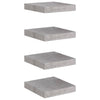 Kelluvat seinähyllyt 4 kpl betoninharmaa 23x23,5x3,8 cm MDF