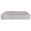 Kelluvat seinähyllyt 4 kpl betoninharmaa 23x23,5x3,8 cm MDF