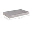 Kelluvat seinähyllyt 2 kpl betoninharmaa 40x23x3,8 cm MDF