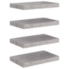 Betoninharmaa kelluvat seinähyllyt Chan 40x23x3,8cm (4 kpl mdf)