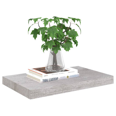 Kelluva seinähylly betoninharmaa 50x23x3,8 cm MDF