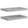 Kelluvat seinähyllyt 2 kpl betoninharmaa 50x23x3,8 cm MDF