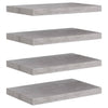 Kelluvat seinähyllyt 4 kpl betoninharmaa 50x23x3,8 cm MDF