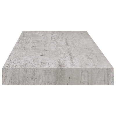 Kelluva seinähylly betoninharmaa 60x23,5x3,8 cm MDF