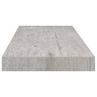 Kelluvat seinähyllyt 4 kpl betoninharmaa 60x23,5x3,8 cm MDF