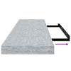 Kelluva seinähylly betoninharmaa 90x23,5x3,8 cm MDF