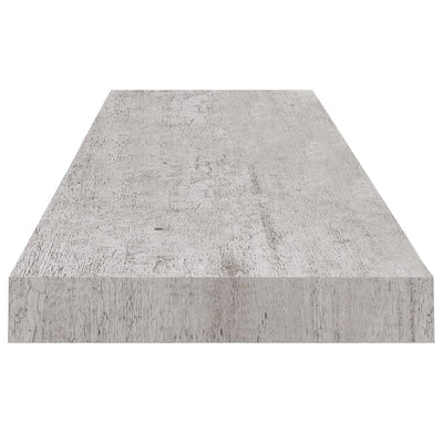 Kelluvat seinähyllyt 4 kpl betoninharmaa 90x23,5x3,8 cm MDF