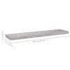 Betoninharmaa kelluvat seinähyllyt Chan 90x23,5x3,8cm (4 kpl mdf)