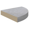 Seinäkulmahyllyt 4 kpl betoninharmaa 25x25x3,8 cm MDF