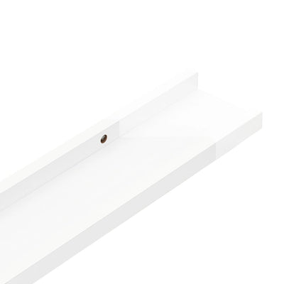 Seinähyllyt 2 kpl korkeakiilto valkoinen 40x9x3 cm