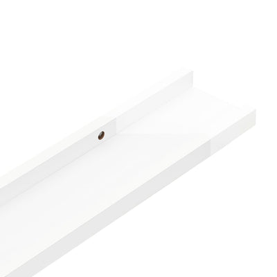 Seinähyllyt 4 kpl korkeakiilto valkoinen 40x9x3 cm
