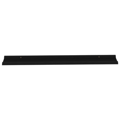 Seinähyllyt 2 kpl musta 115x9x3 cm