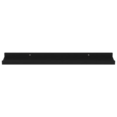 Seinähyllyt 4 kpl musta 60x9x3 cm