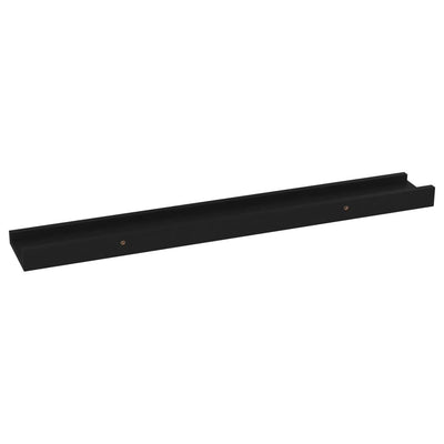 Seinähyllyt 4 kpl musta 60x9x3 cm