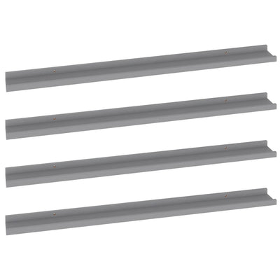 Seinähyllyt 4 kpl harmaa100x9x3 cm