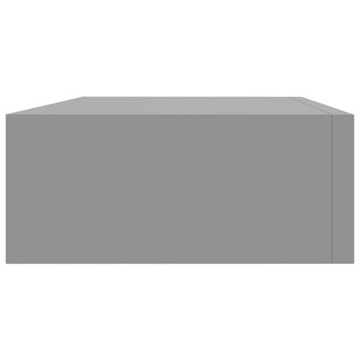 Seinälaatikkohylly harmaa 40x23,5x10 cm MDF