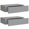 Harmaa seinälaatikkohyllyt Czank 40x23,5x10cm (2 kpl mdf)