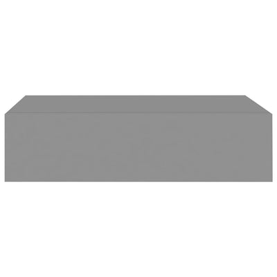 Seinälaatikkohyllyt 2 kpl harmaa 40x23,5x10 cm MDF
