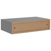 Seinälaatikkohyllyt 2 kpl harmaa 40x23,5x10 cm MDF