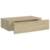 Seinälaatikkohyllyt 2 kpl tammi 40x23,5x10 cm MDF