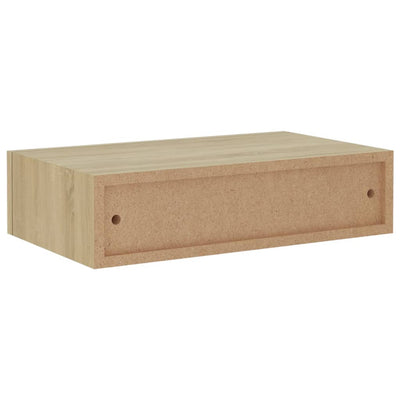 Seinälaatikkohyllyt 2 kpl tammi 40x23,5x10 cm MDF