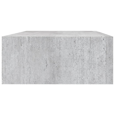Seinälaatikkohylly betoninharmaa 40x23,5x10 cm MDF