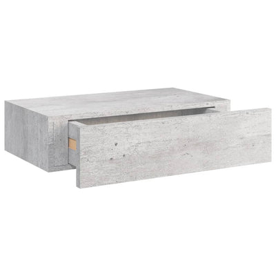 Seinälaatikkohylly betoninharmaa 40x23,5x10 cm MDF
