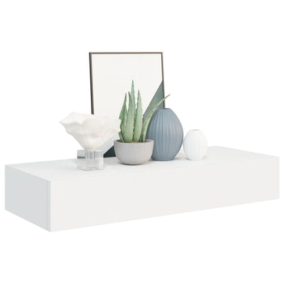 Seinälaatikkohylly valkoinen 60x23,5x10 cm MDF