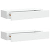 Valkoinen laatikkohyllyt seinälle Czank 60x23,5x10cm (2 kpl mdf)
