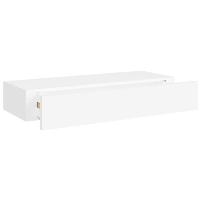 Laatikkohyllyt seinälle 2 kpl valkoinen 60x23,5x10 cm MDF