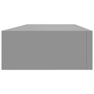 Seinälaatikkohylly harmaa 60x23,5x10 cm MDF