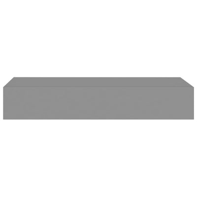 Laatikkohyllyt seinälle 2 kpl harmaa 60x23,5x10 cm MDF