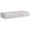 Seinälaatikkohyllyt 2 kpl betoninharmaa 60x23,5x10 cm MDF