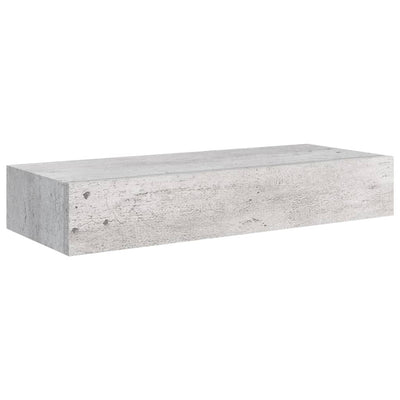 Seinälaatikkohyllyt 2 kpl betoninharmaa 60x23,5x10 cm MDF