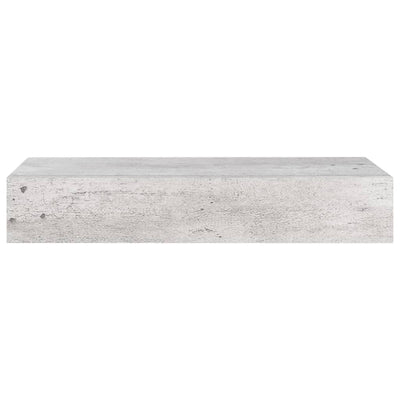 Seinälaatikkohyllyt 2 kpl betoninharmaa 60x23,5x10 cm MDF