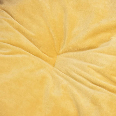Koiran peti musta ja keltainen 99x89x21 cm plyysi ja keinonahka