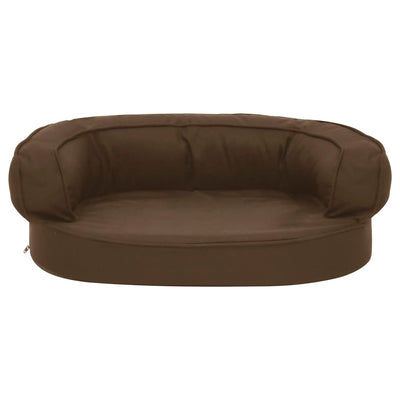 Ruskea ergonominen koiransängyn patja Pihal 60x42cm (pellavatyyli)