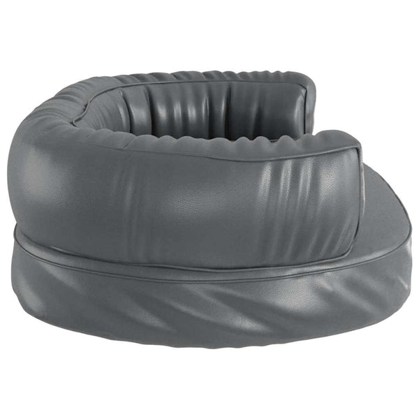 Ergonominen vaahtomuovi koiransänky harmaa 60x42 cm keinonahka