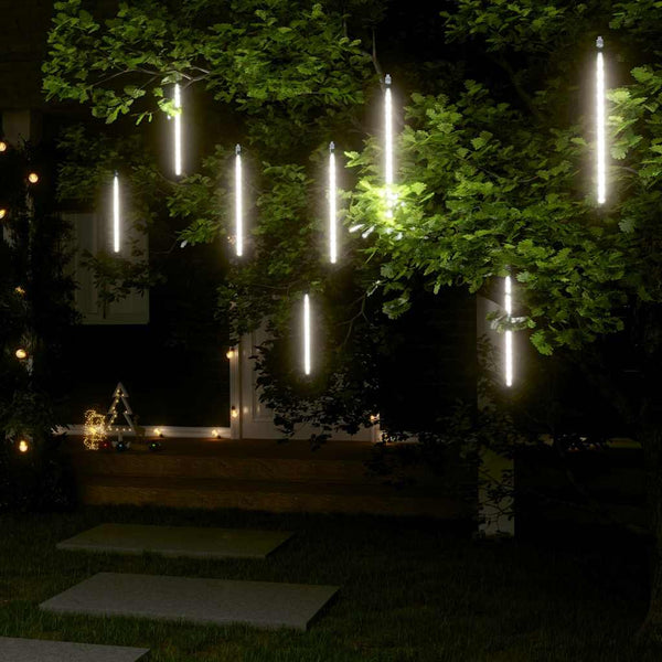 Meteorivalot 8 kpl 30 cm 192 x LED kylmä valkoinen sisä/ulko