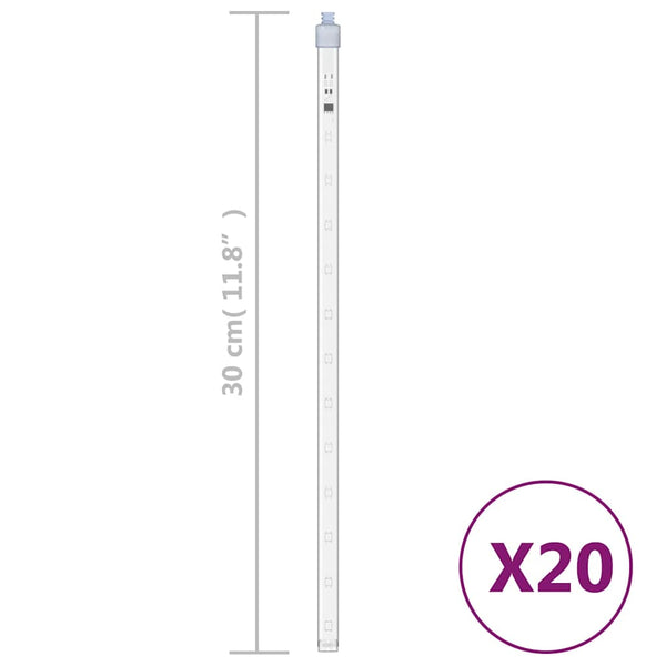 Meteorivalot 20 kpl 30 cm 480 x LED kylmä valkoinen sisä/ulko