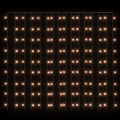 Lämmin valkoinen led-valonauhaverho keijuvalot Ignazio 3x3 m (300 lediä)