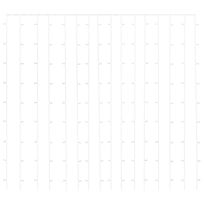 Kylmä valkoinen led-valonauhaverho keijuvalot Ignazio 3x3 m (300 lediä)