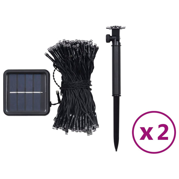 Sininen aurinkoenergia keijuvalot Rainard 2x200 LED (2 kpl sisä/ulko)
