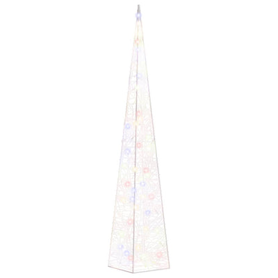 Monivärinen led koristevalokartio Muti 90cm (akryyli)