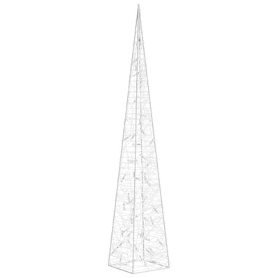 Kylmä valkoinen led-koristevalokartio Muti 120cm (akryyli)