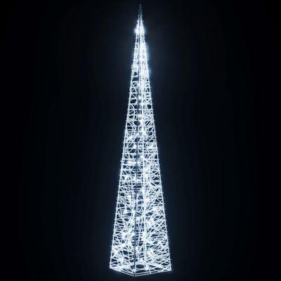 Kylmä valkoinen led-koristevalokartio Muti 120cm (akryyli)