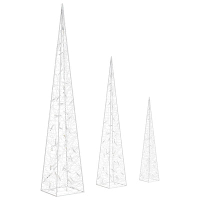 Monivärinen led-koristevalokartiosarja Muti 60/90/120cm (akryyli)