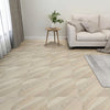 Itsekiinnittyvät lattialankut 20 kpl PVC 1,86 m² beige raidat