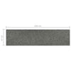 Tekstiililaatat 16 kpl 4 m² 25x100 cm harmaa